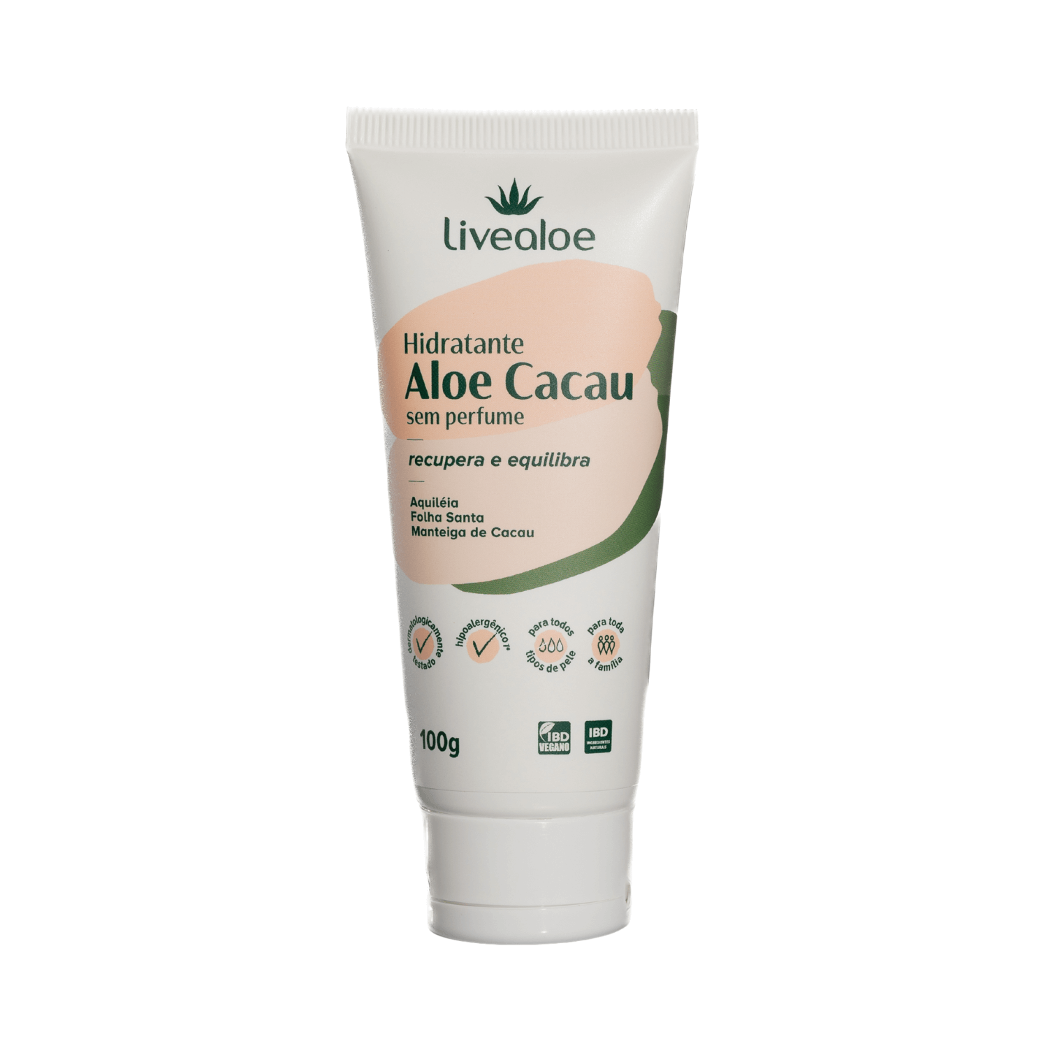 Hidratante Aloe Cacau Sem Perfume 100g - Livealoe