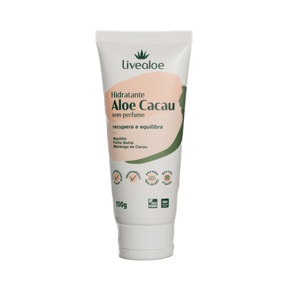 Hidratante Aloe Cacau Sem Perfume 100g - Livealoe