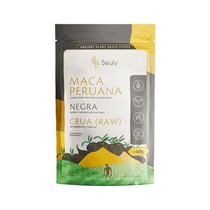 Maca Peruana  Negra em Pó 100g - Souly