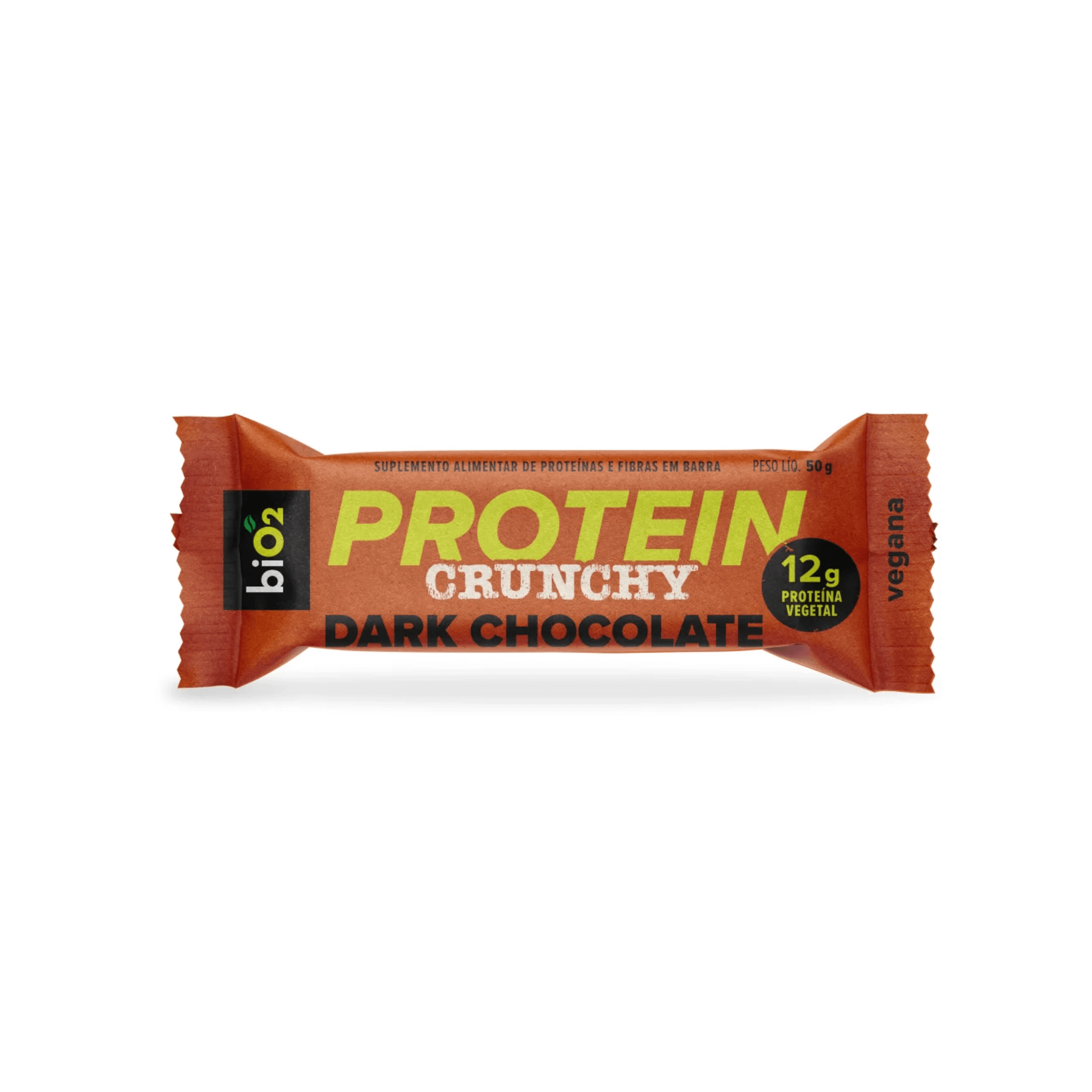 Protein Crunchy Bar Dark Chocolate 9x50 g - biO2