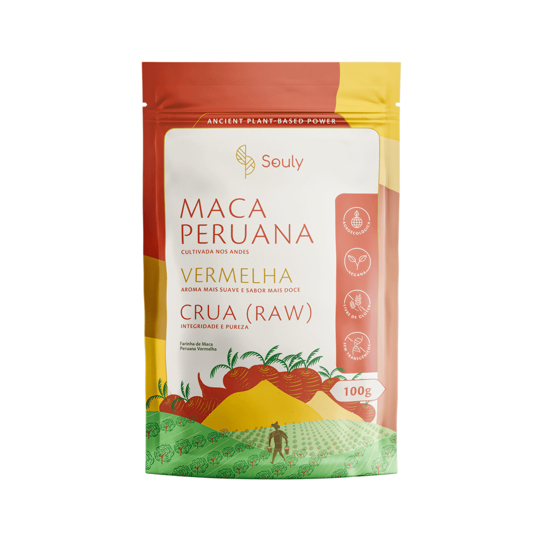 Maca Peruana Vermelha em Pó 100g - Souly