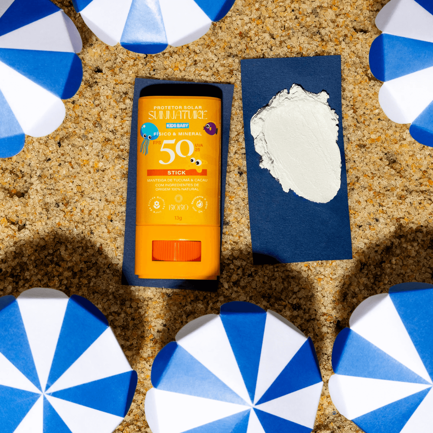 Protetor Solar Infantil em Bastão Sunnature FPS50 - BioBio