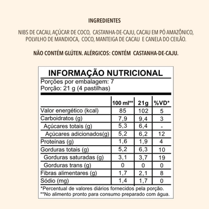 Chocolate Quente Em Pastilhas 150g Cookoa