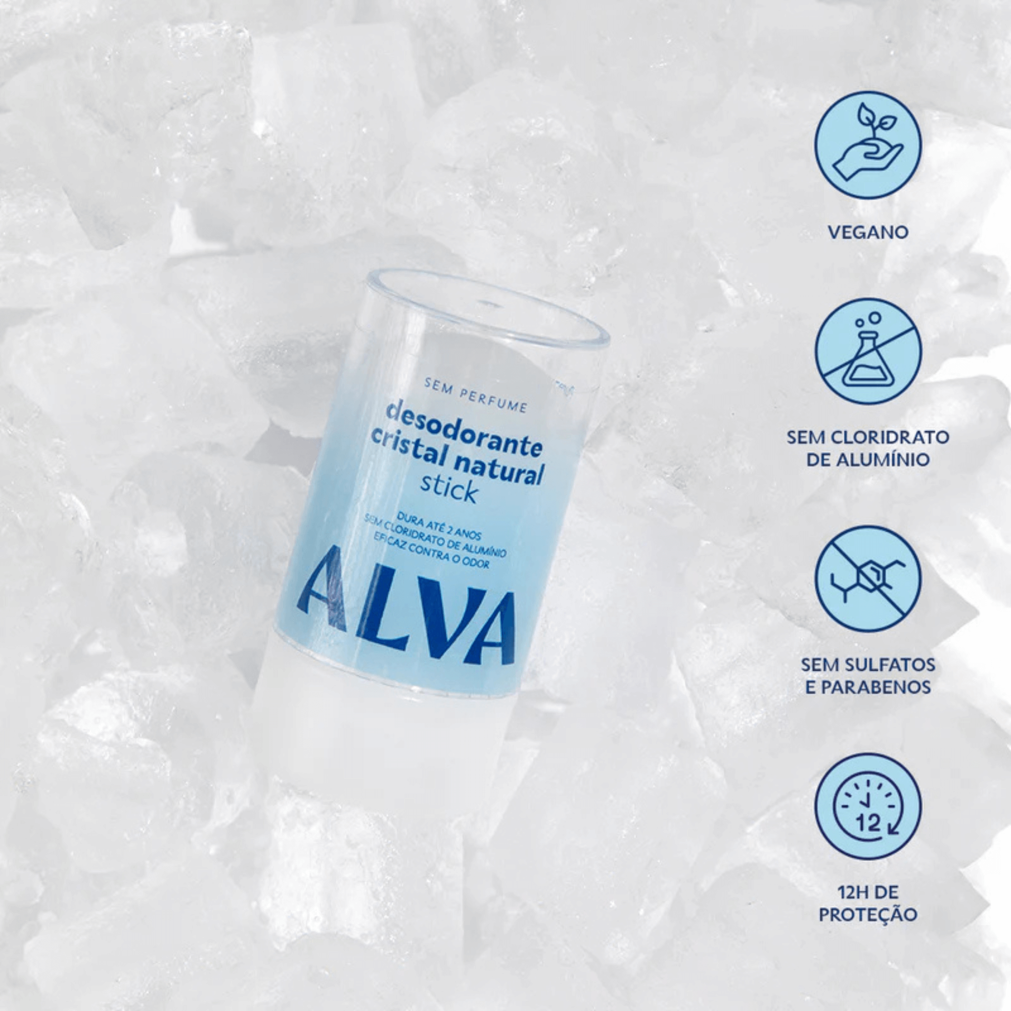 Desodorante Natural Cristal Stick 120g - Alva