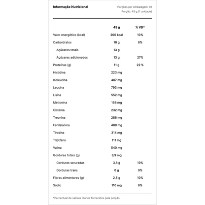Barra de Proteína Baunilha 12x45g - biO2