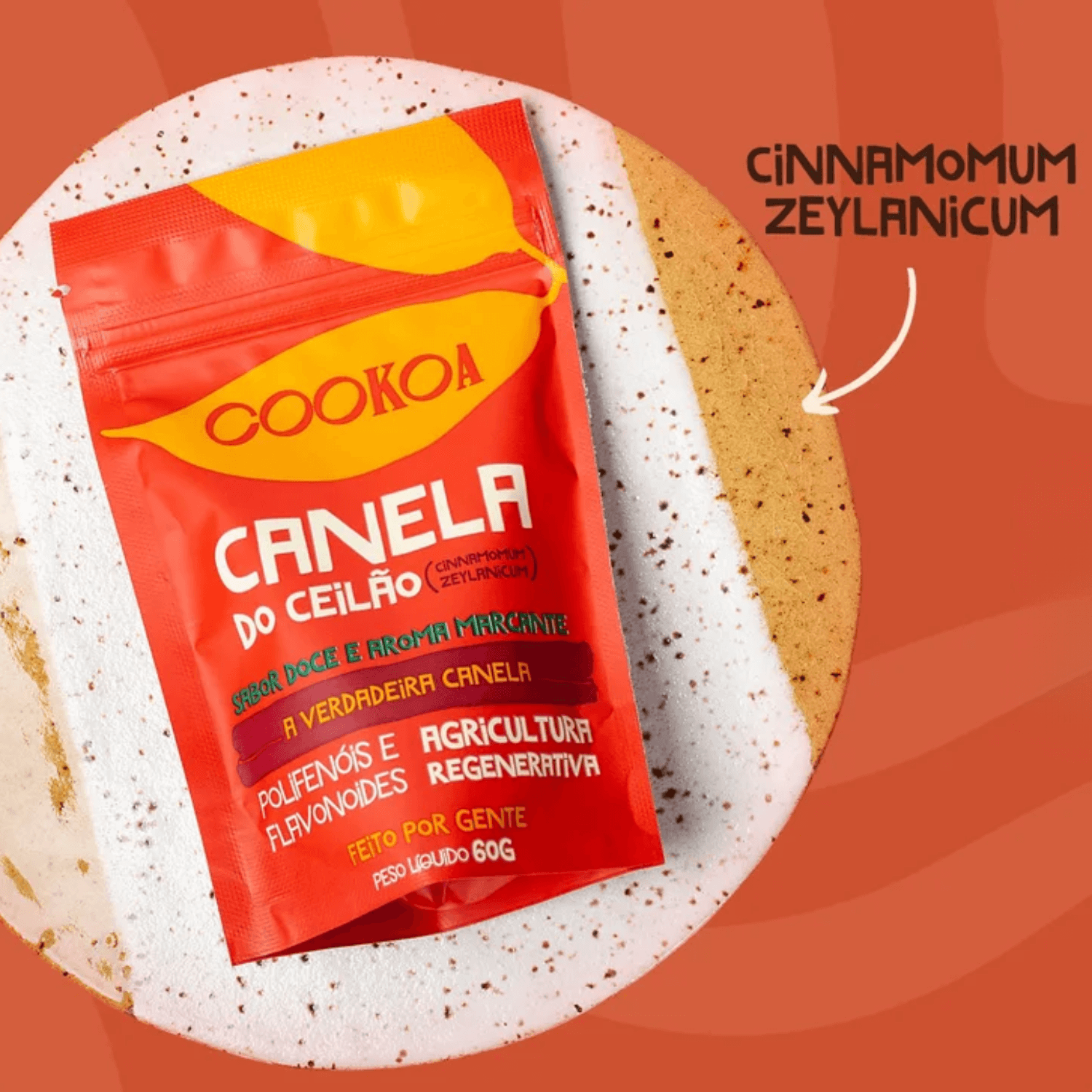Canela do Ceilão em Pó 60g - Cookoa