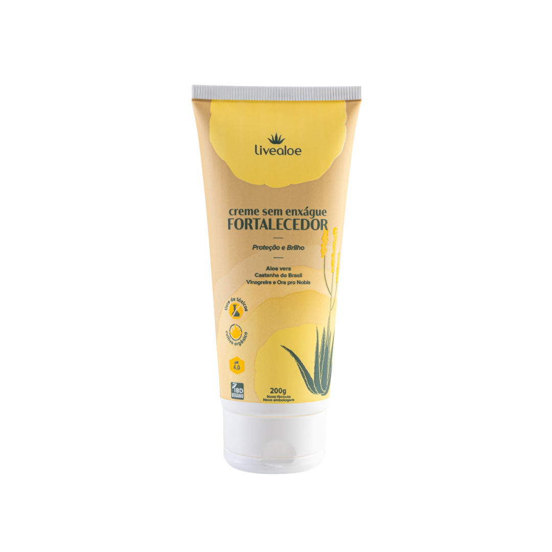 Creme Capilar Fortalecedor Sem Enxágue 200g - Livealoe