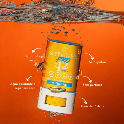 Protetor Solar Mineral em Bastão Sunnature Pro Fps 42 13g - BioBio