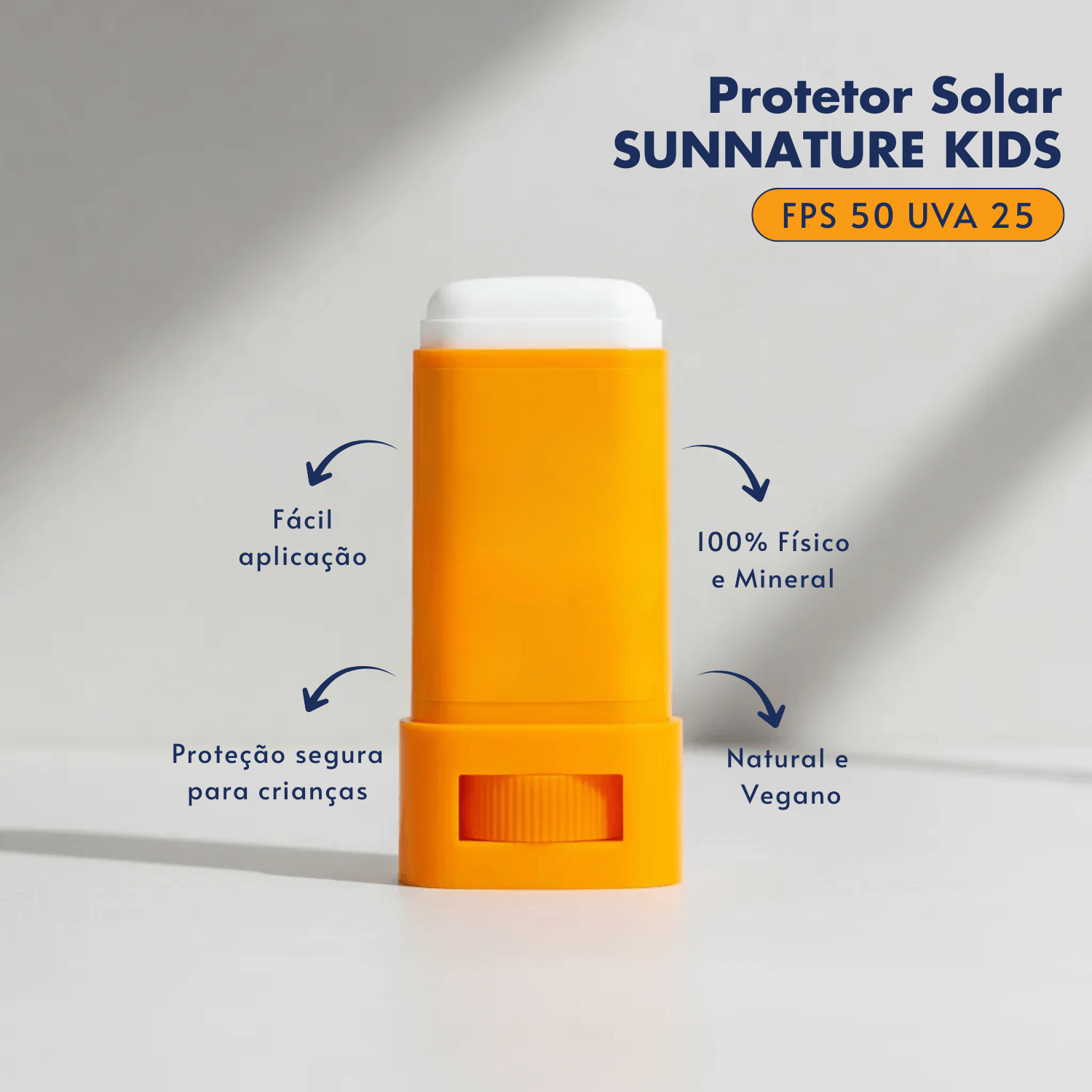 Protetor Solar Infantil em Bastão Sunnature FPS50 - BioBio