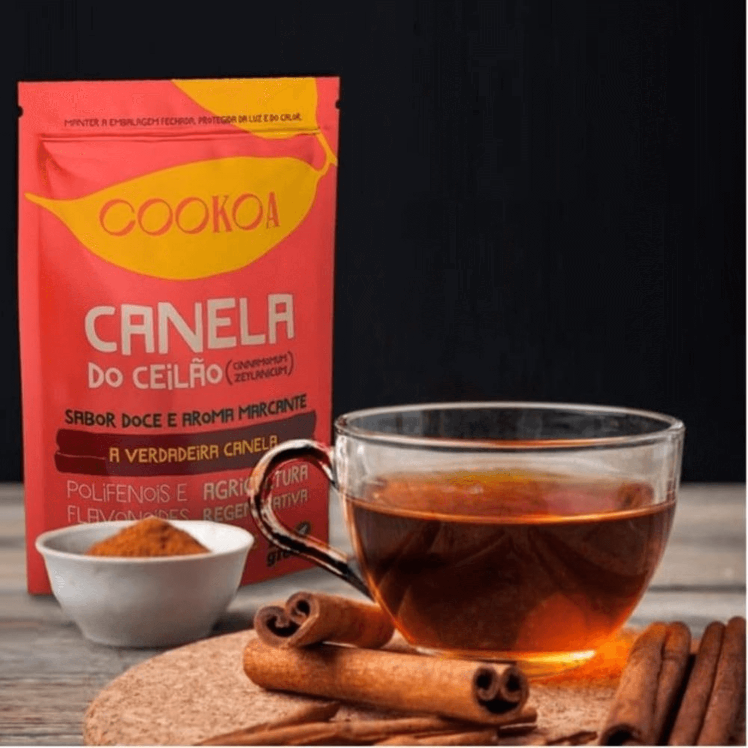 Canela do Ceilão em Pó 60g - Cookoa