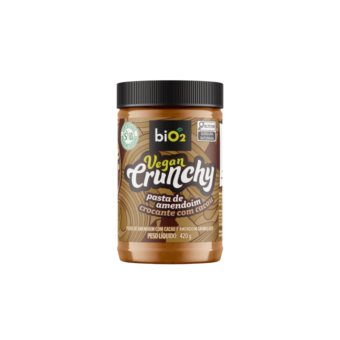 Vegan Crunchy Pasta de Amendoim Crocante com Cacau 420g - biO2