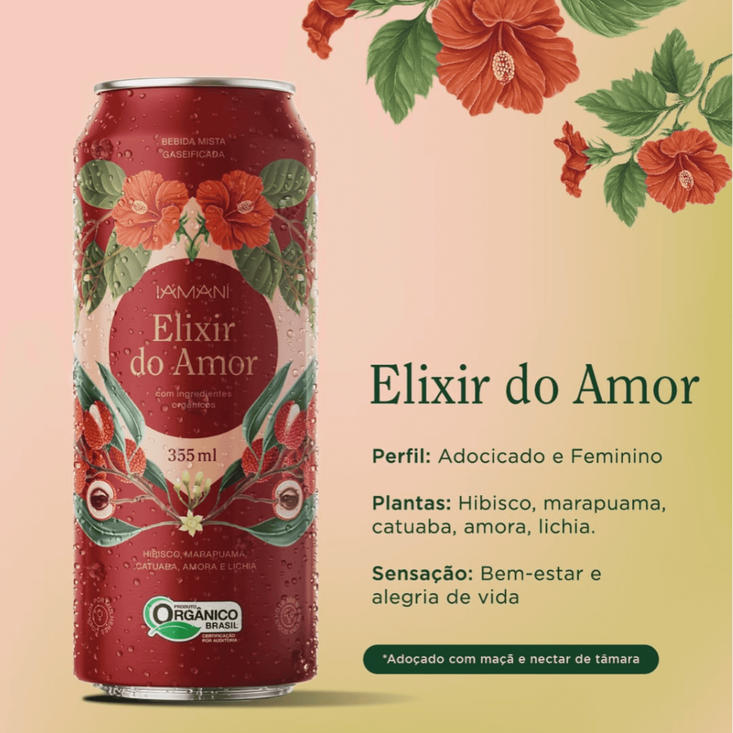 Chá Gaseificado Elixir do Amor 355ml - Iamaní