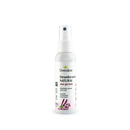 Desodorante Natural Aloe Gerânio - Livealoe