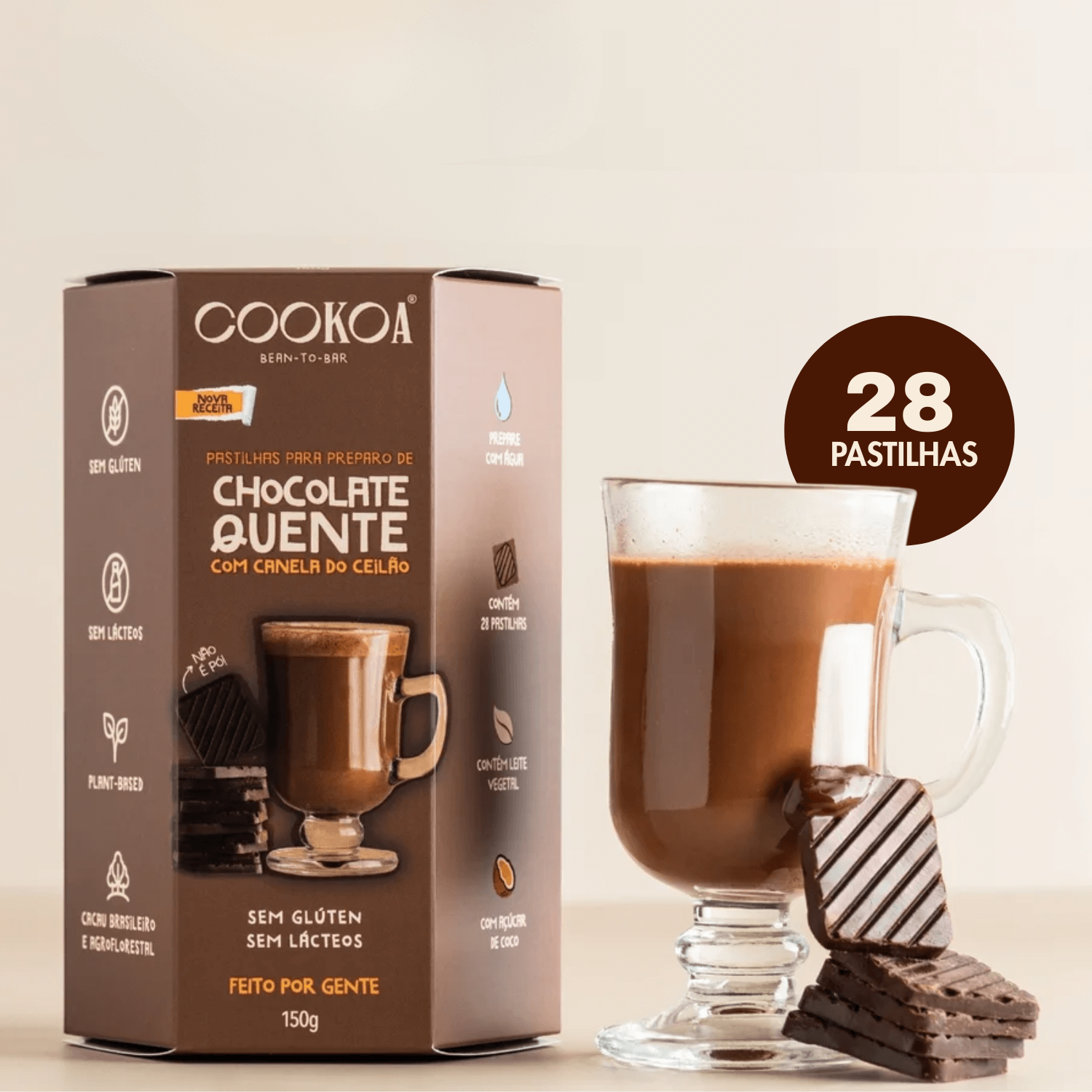 Chocolate Quente Em Pastilhas 150g Cookoa