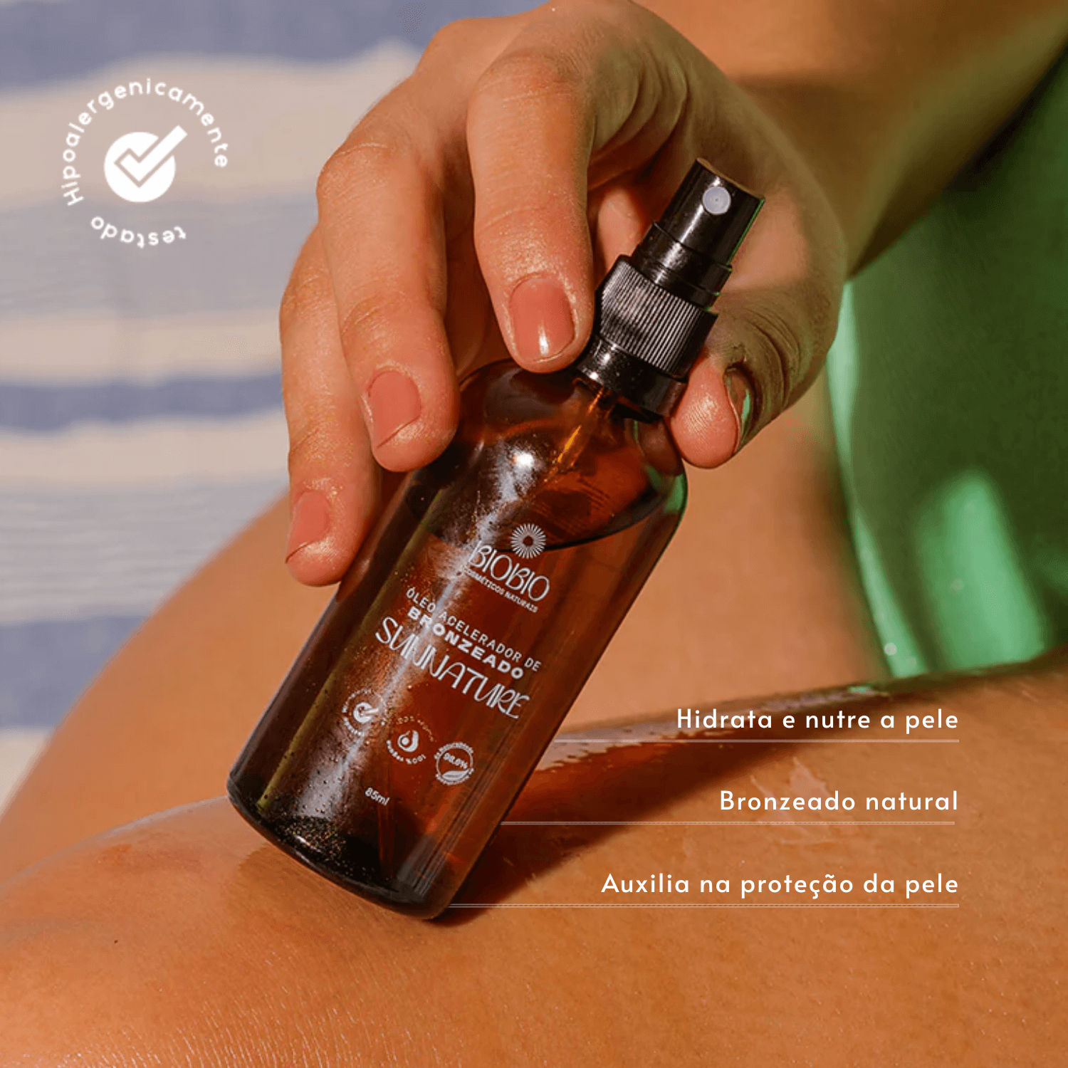 Óleo Acelerador de Bronzeado 98,6% Natural 85ml - BioBio