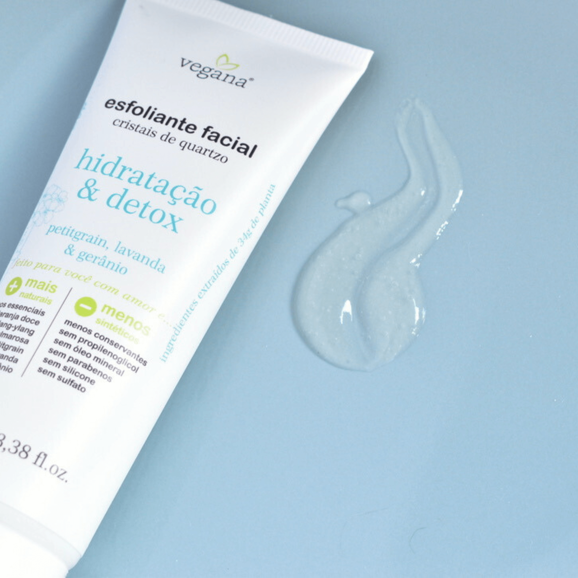 Esfoliante Facial Cristais de Quartzo Hidratação &amp; Detox 100ml - Vegana WNF