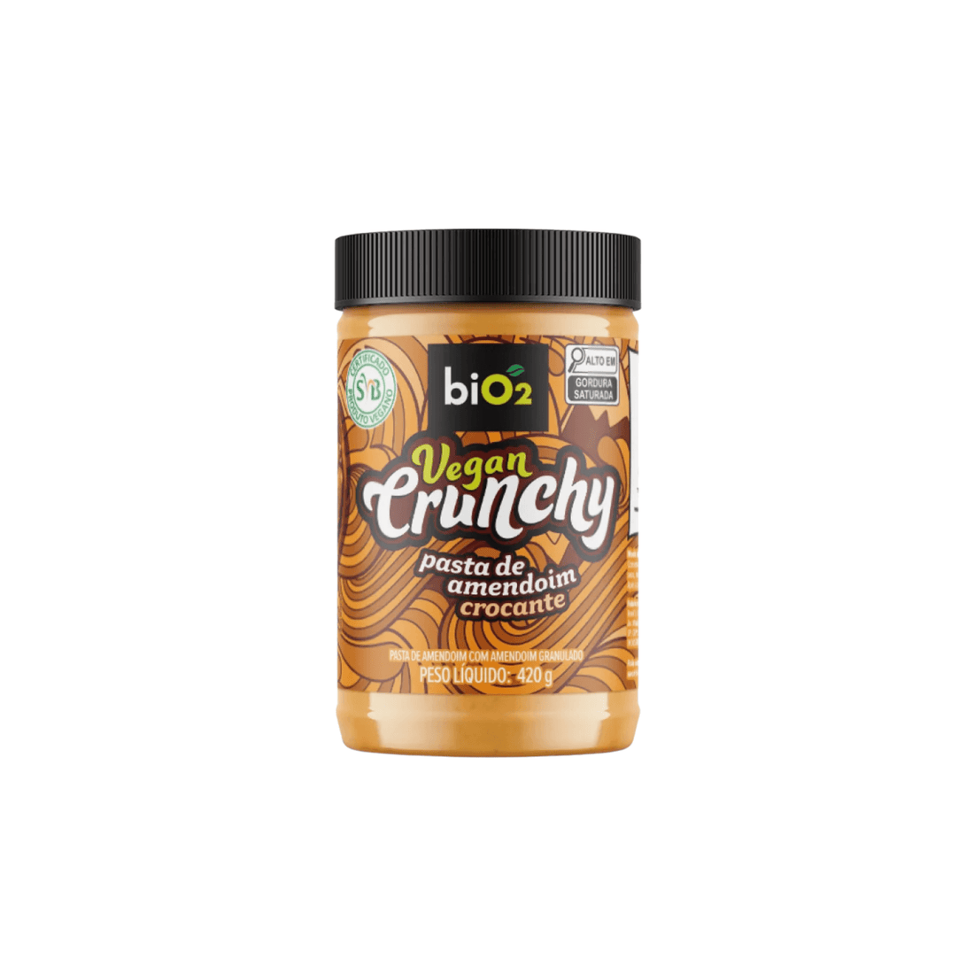 Vegan Crunchy Pasta de Amendoim Crocante 420g - biO2