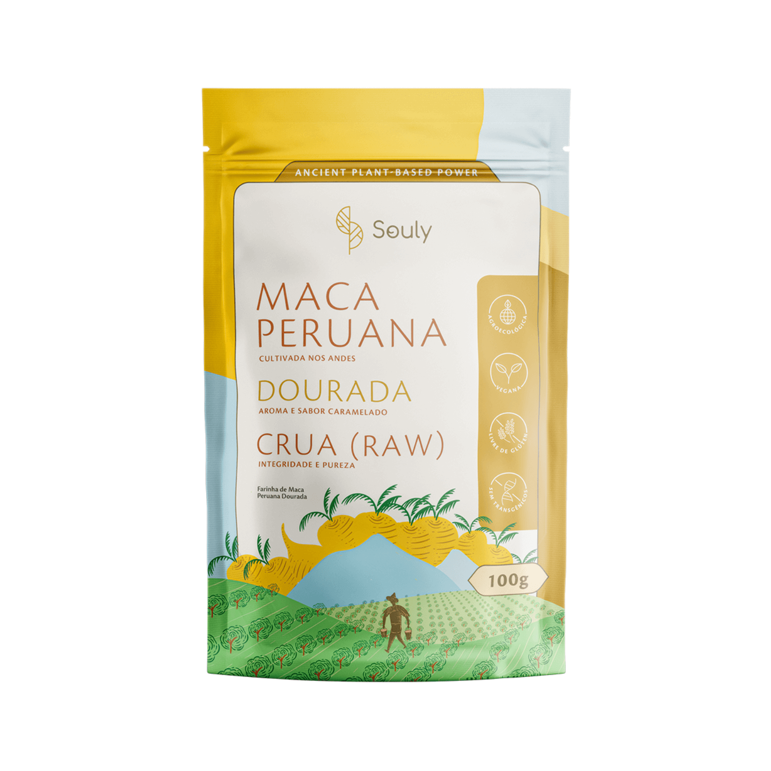 Maca Peruana Dourada em Pó 100g - Souly