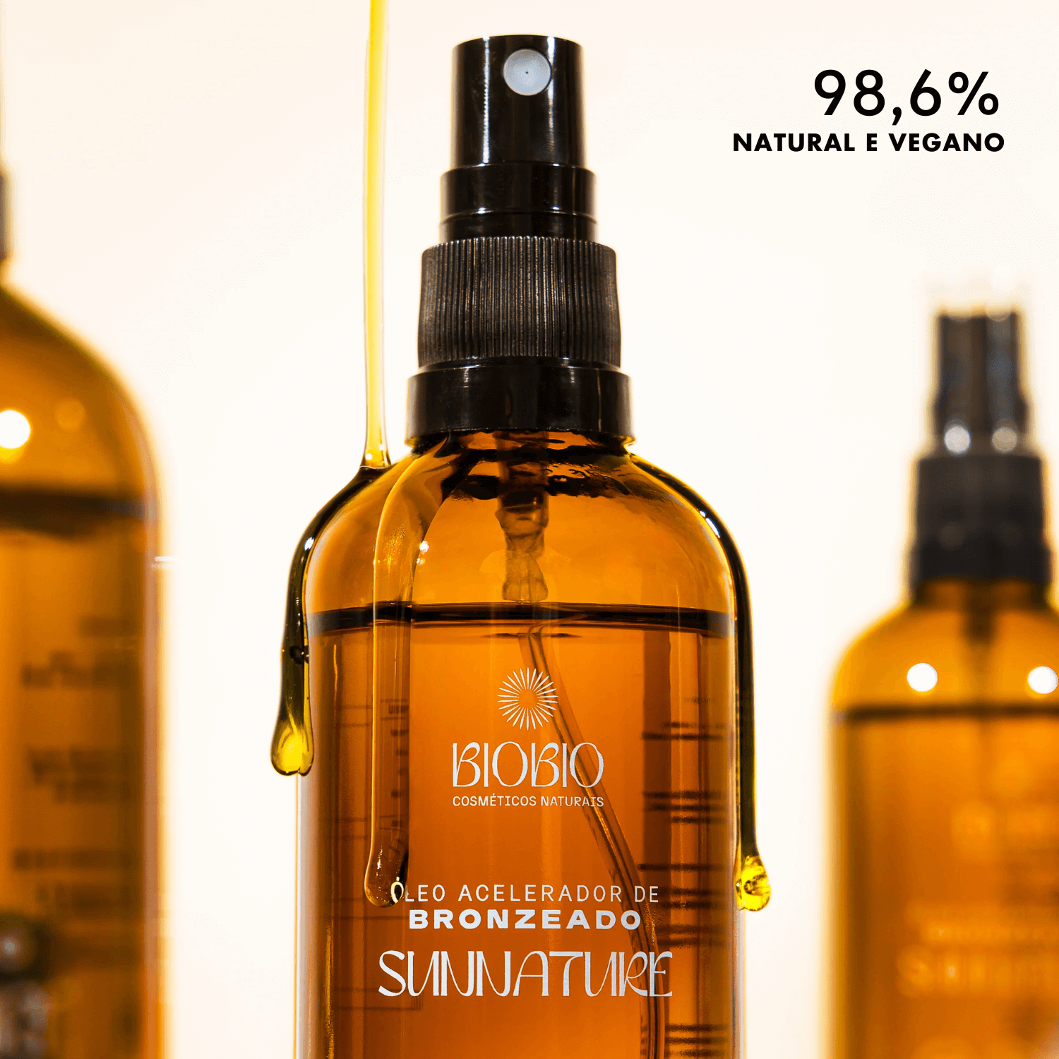 Óleo Acelerador de Bronzeado 98,6% Natural 85ml - BioBio