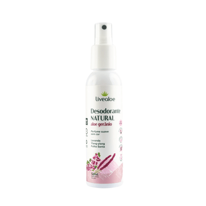Desodorante Natural Aloe Gerânio - Livealoe