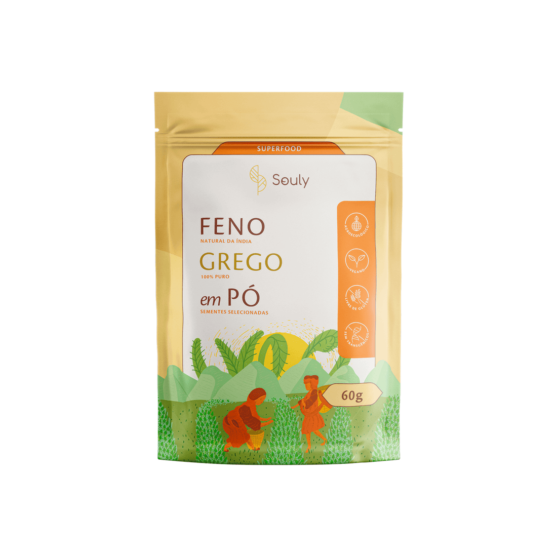 Feno Grego em Pó 60g - Souly