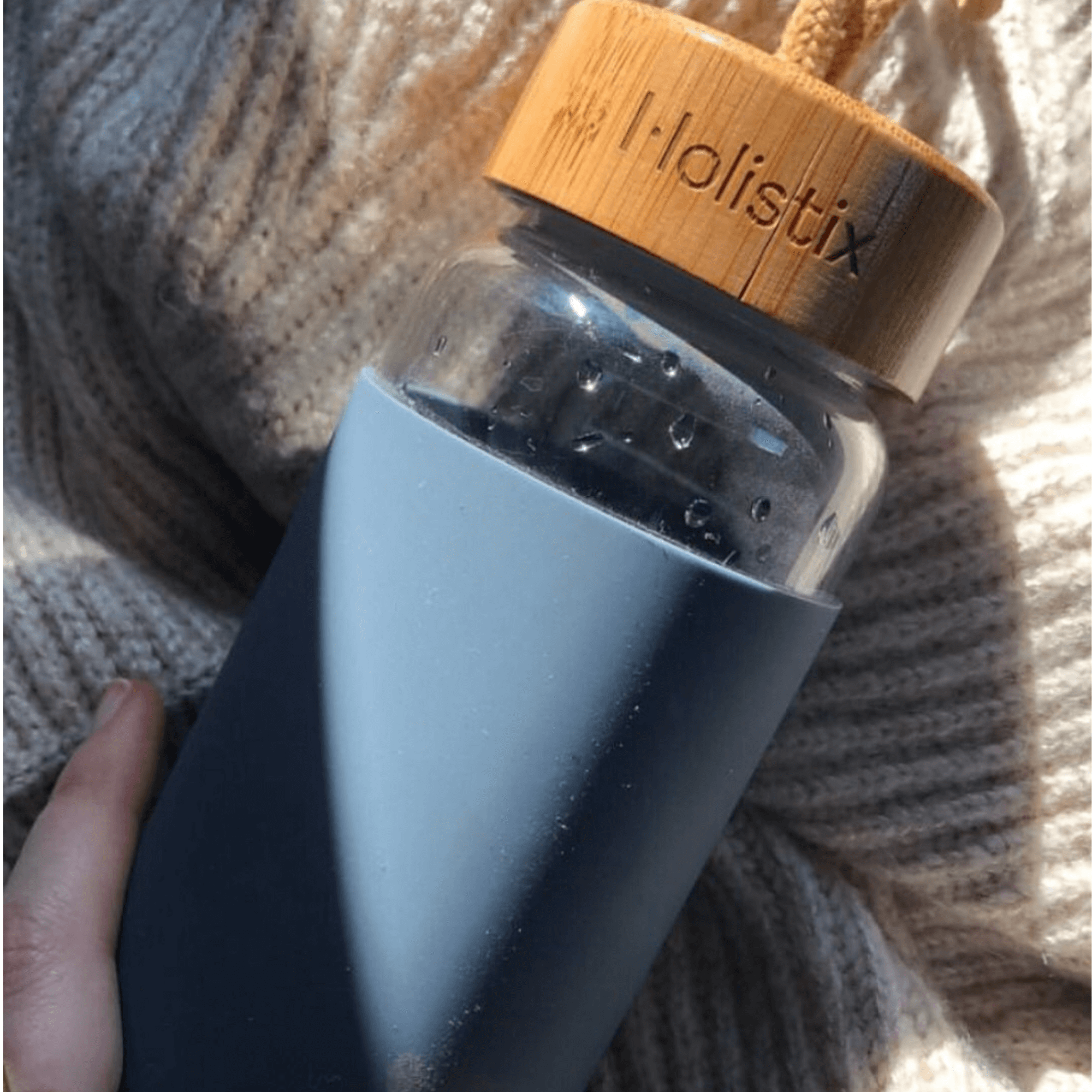Garrafa de Vidro Cinza - Holistix