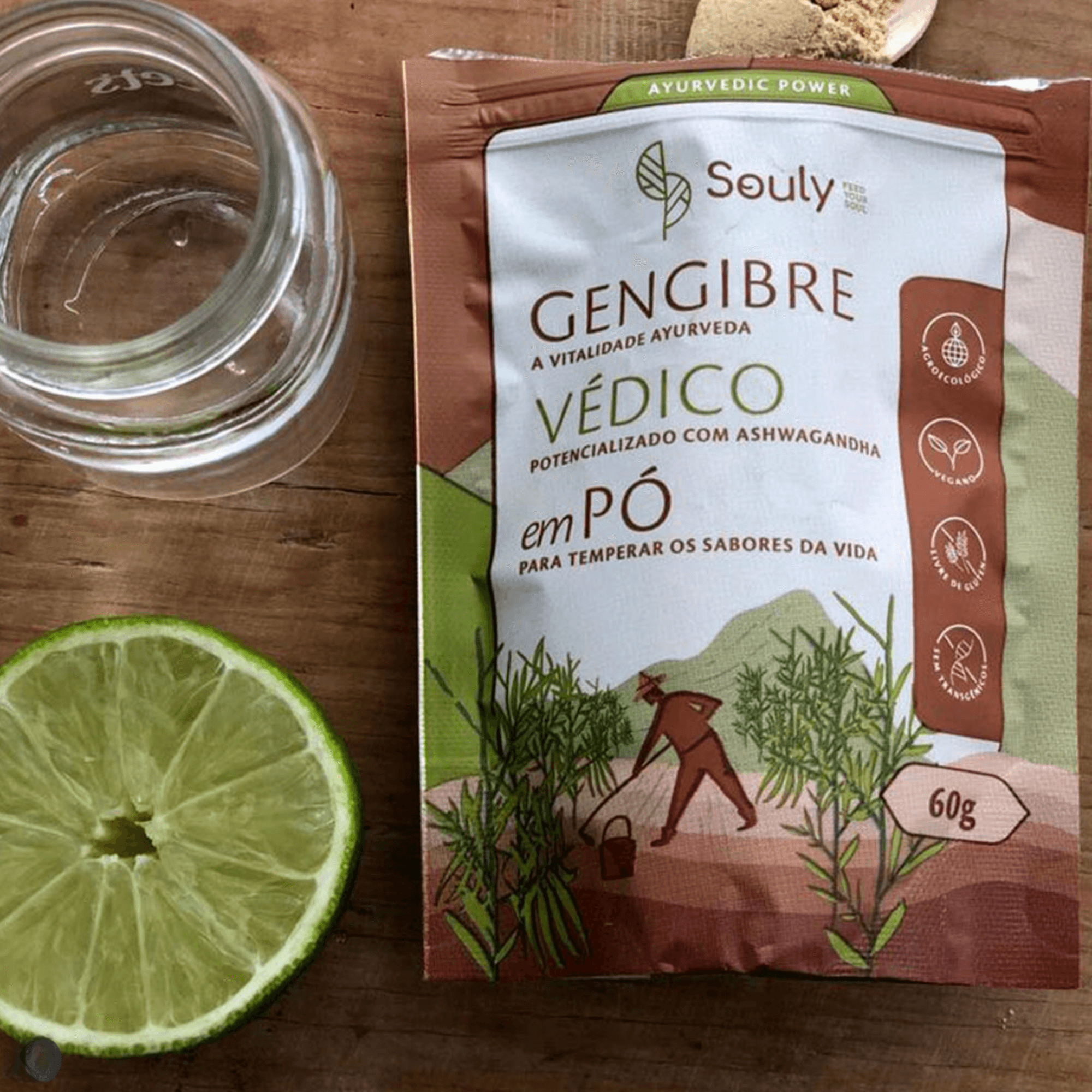 Gengibre Védico em Pó 60g - Souly