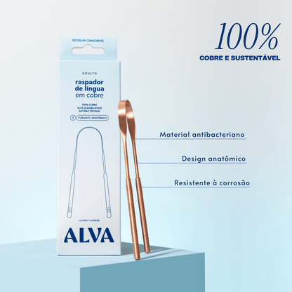 Raspador de Língua de Cobre - Alva