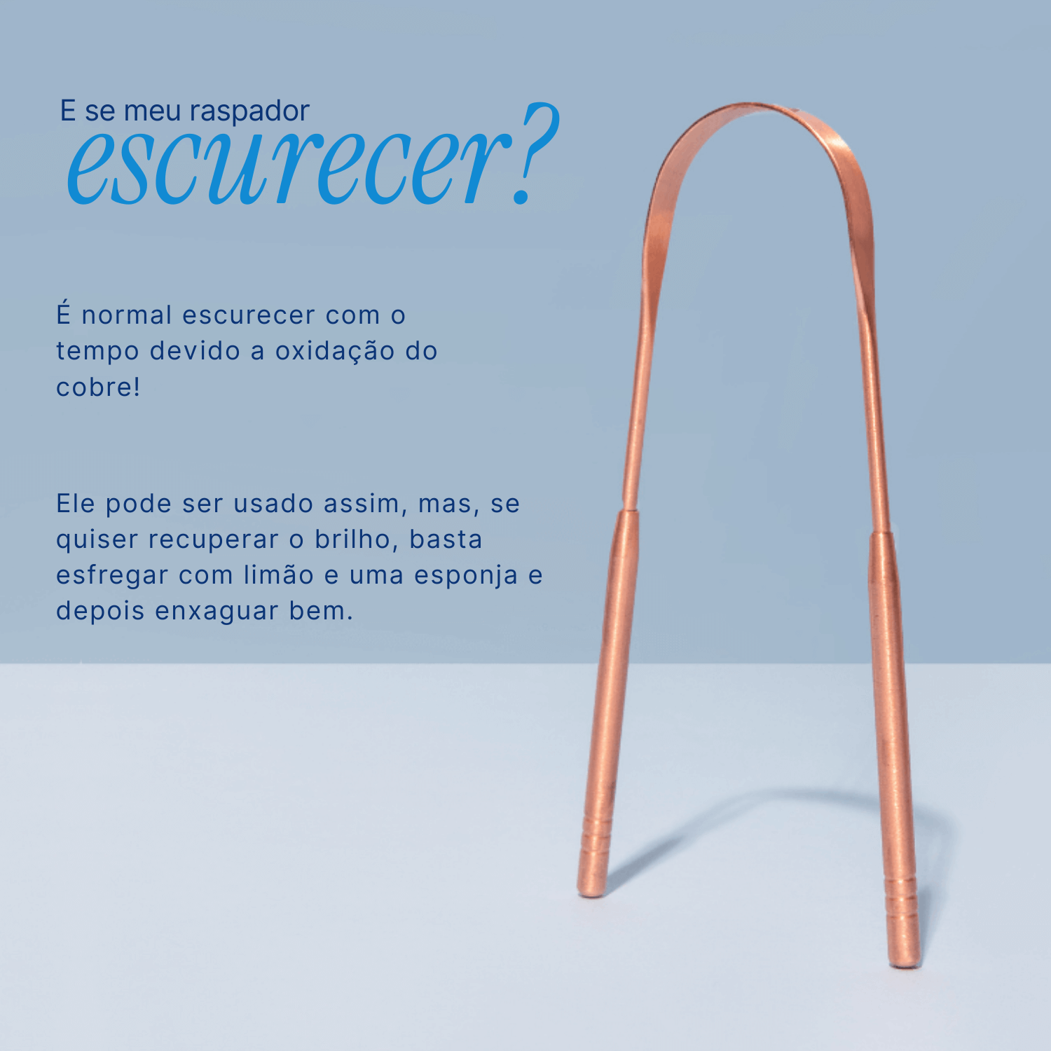 Raspador de Língua de Cobre - Alva