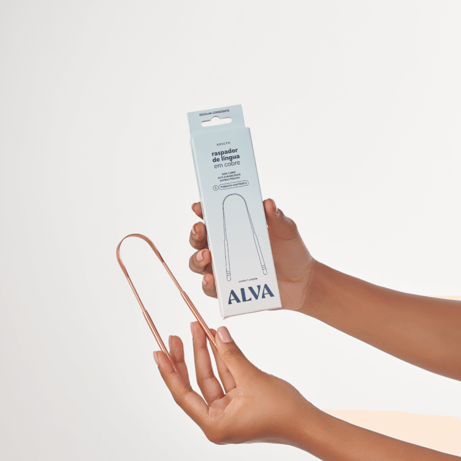 Raspador de Língua de Cobre - Alva