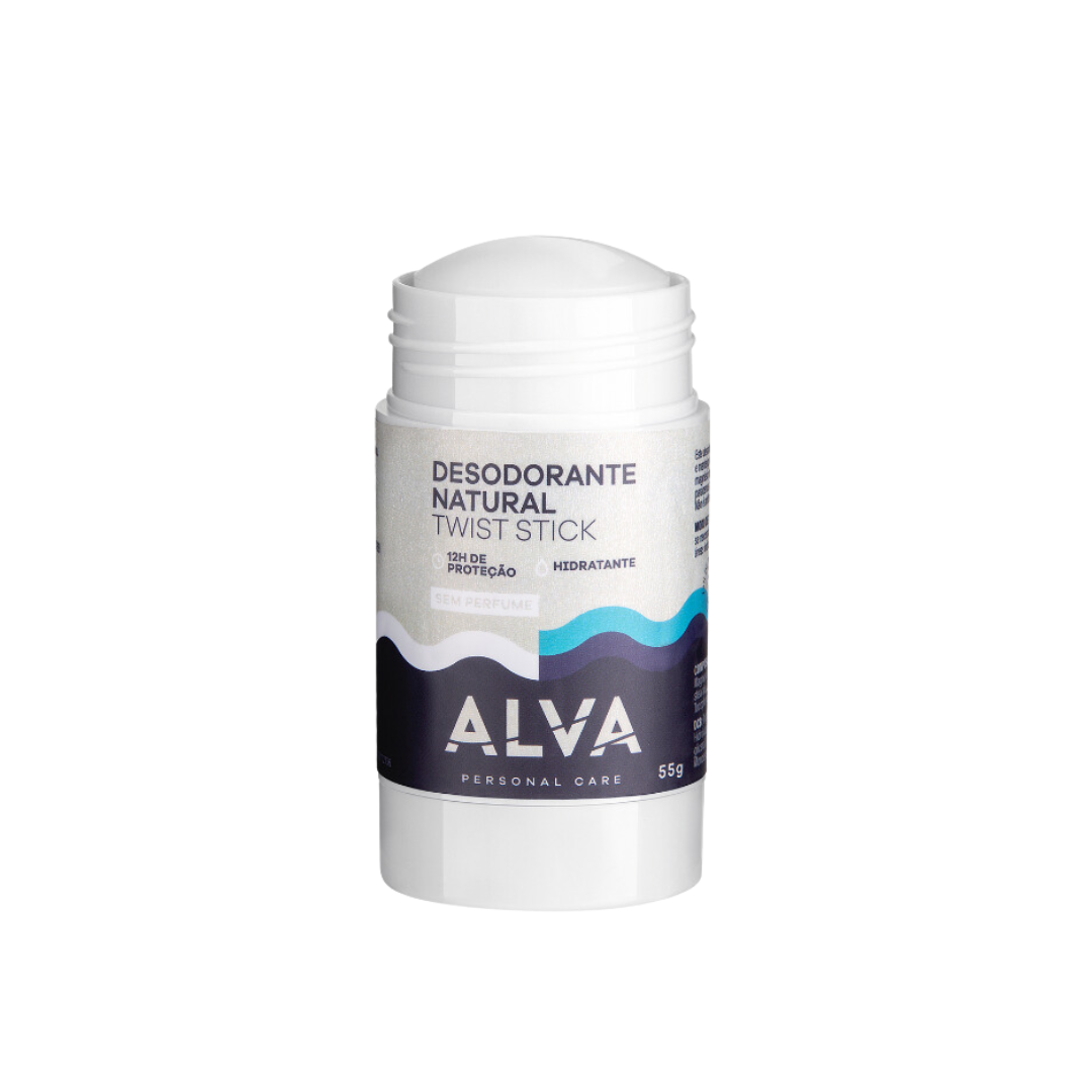 Desodorante Natural Twist Stick Sem Perfume 55g - Alva