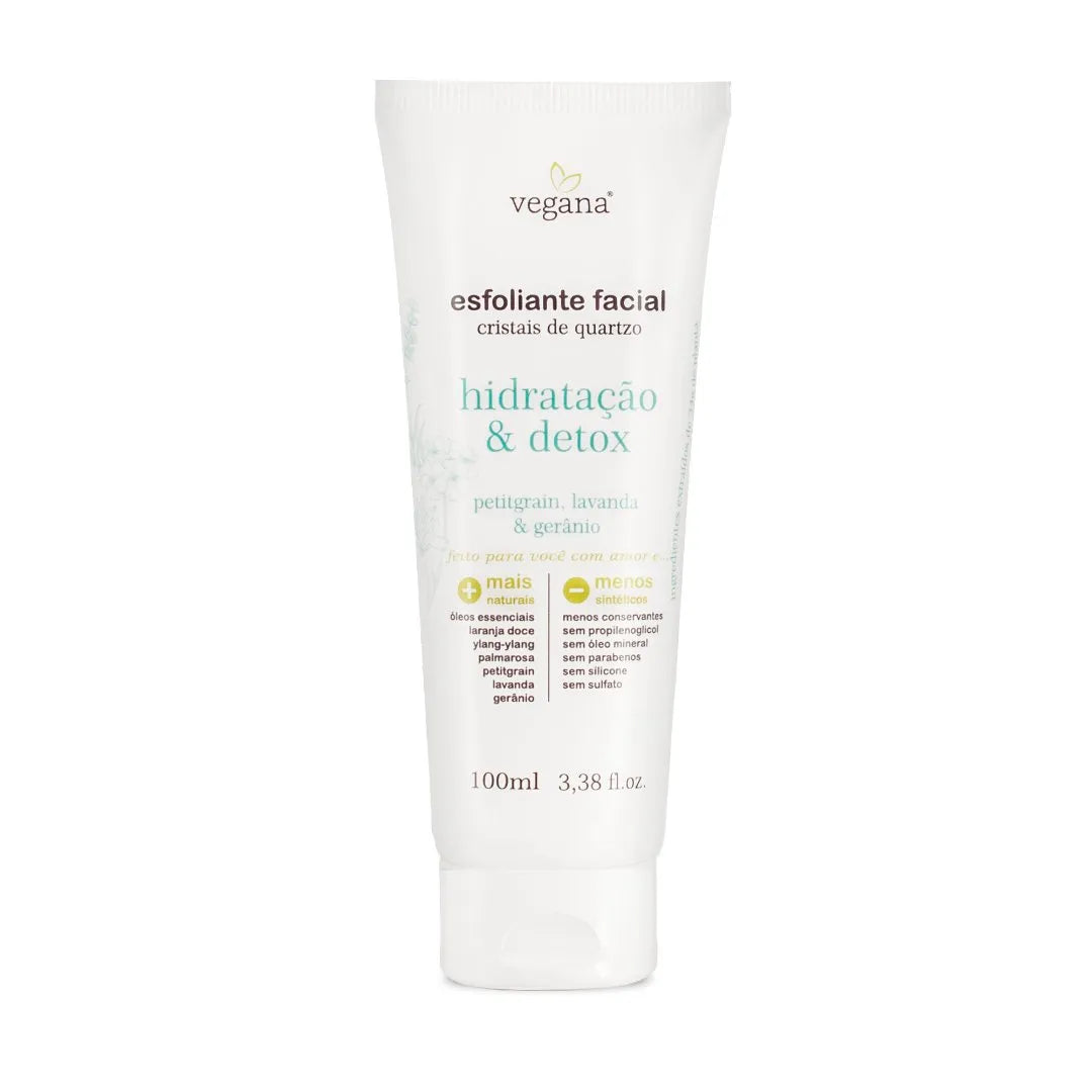 Esfoliante Facial Cristais de Quartzo Hidratação & Detox 100ml - Vegana WNF