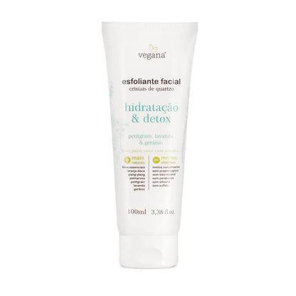 Esfoliante Facial Cristais de Quartzo Hidratação &amp; Detox 100ml - Vegana WNF