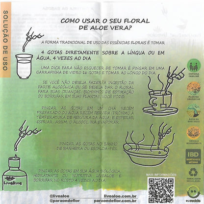 Floral de Aloe Vera Solução de Uso 30ml - Livealoe