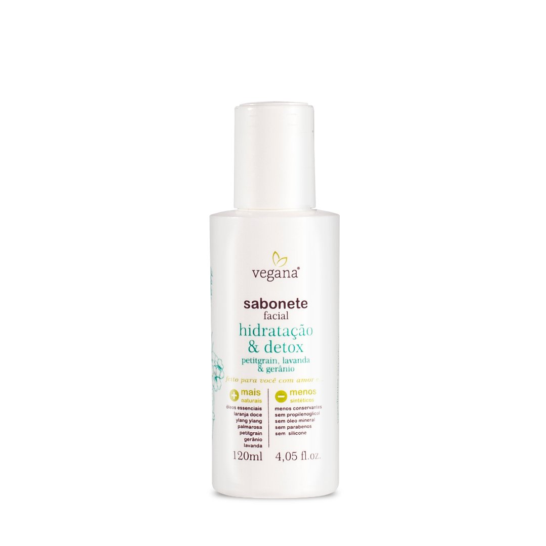 Sabonete Facial Hidratação &amp; Detox 120ml - Vegana WNF