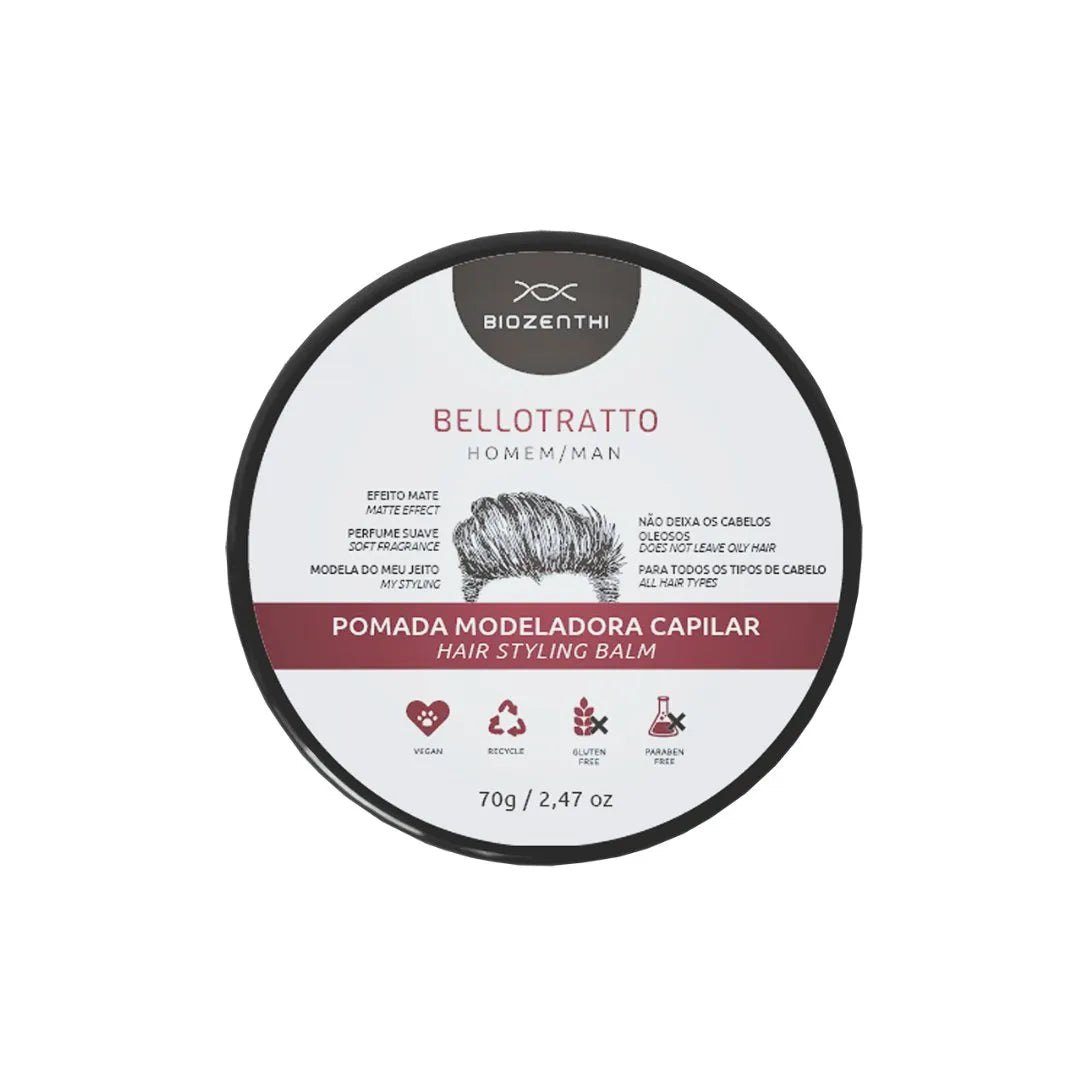 Pomada Modeladora Capilar Bellotratto 70g - Biozenthi