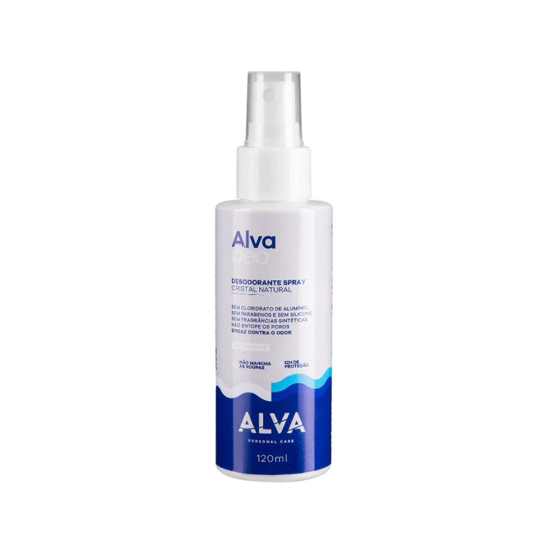 Desodorante Spray Cristal Sem Perfume 120ml - Alva