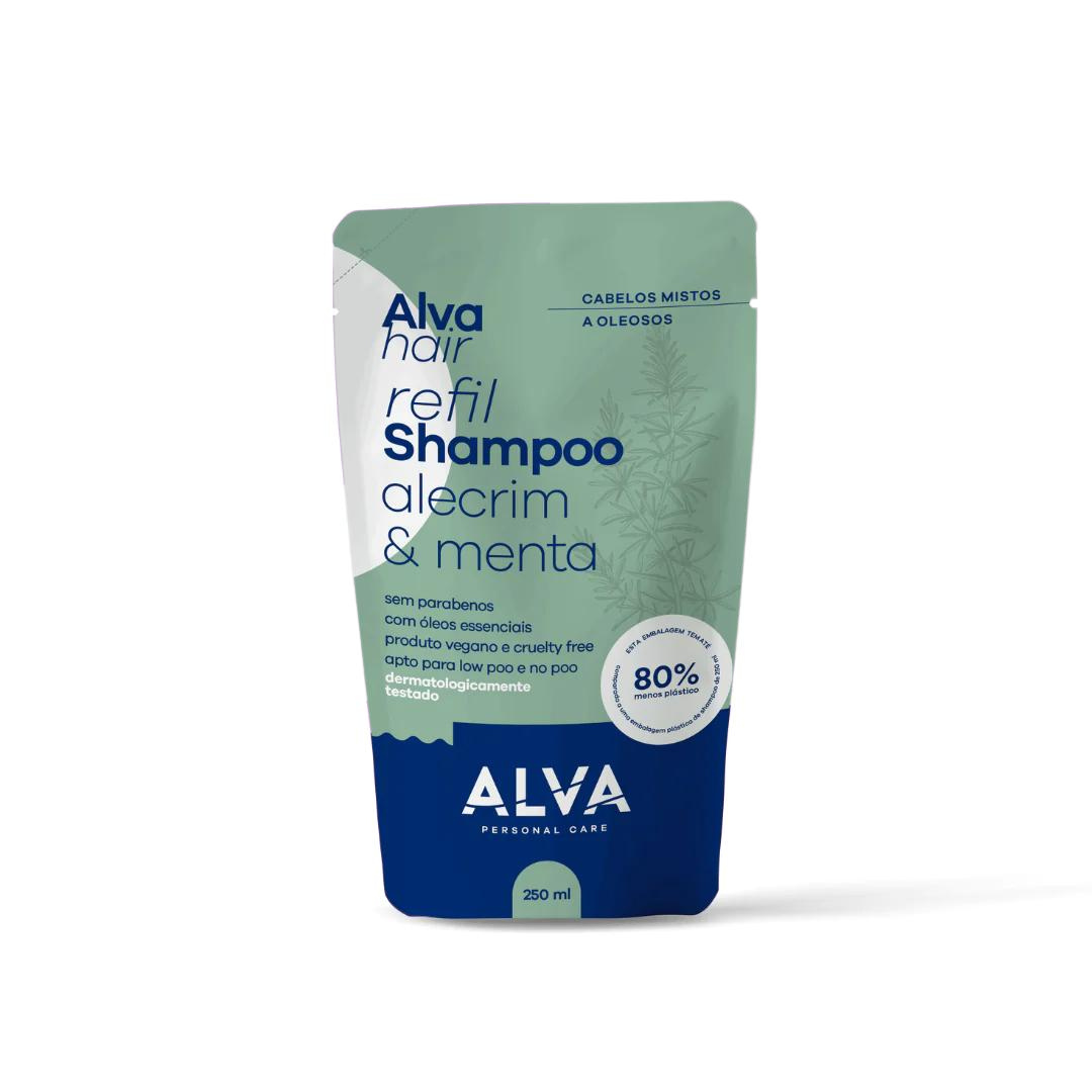 REFIL Shampoo Alecrim e Menta 250ml - Alva