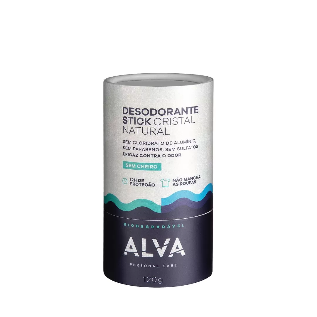 Desodorante Stick Kristall Sensitive (Embalagem de Papel) 120g - Alva