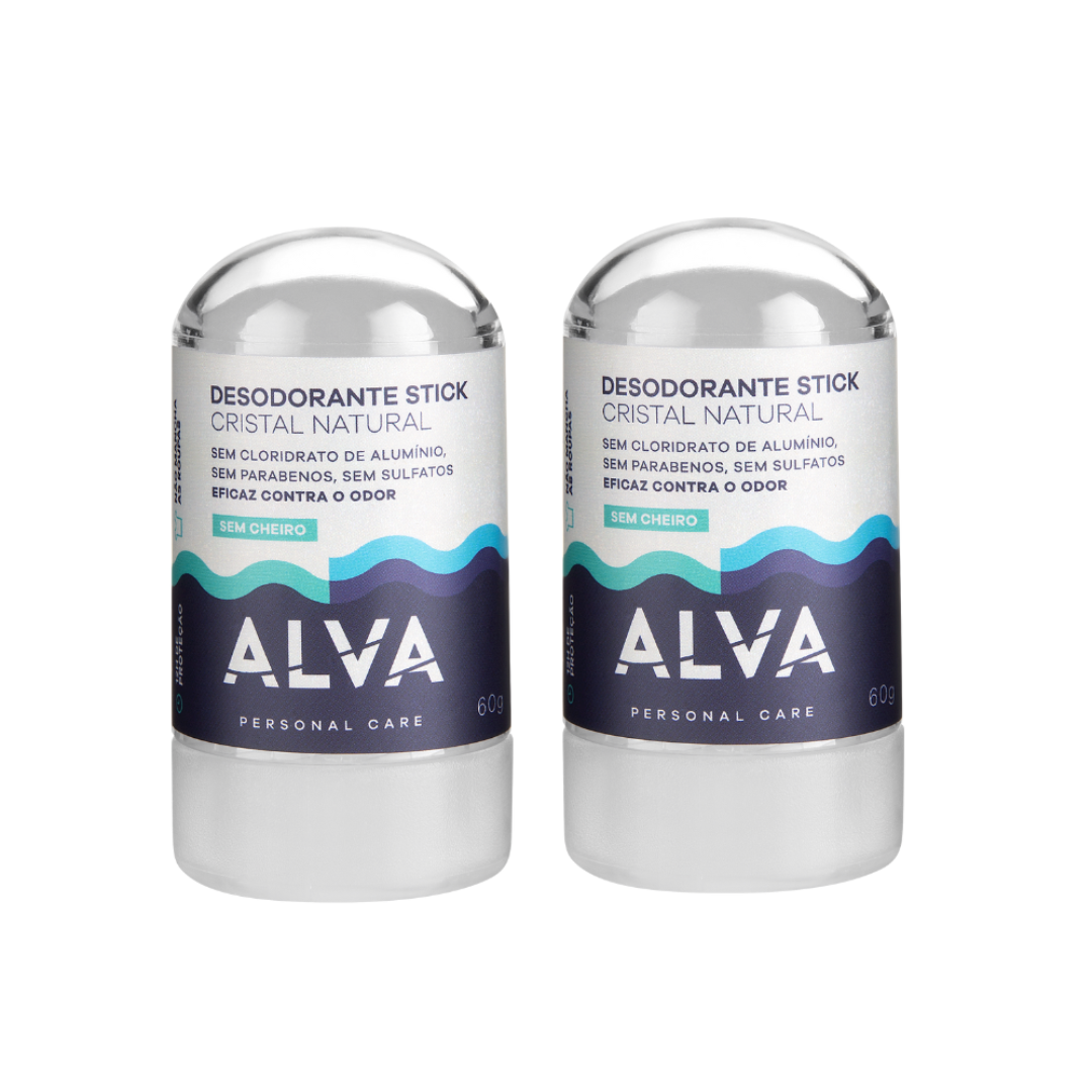 Kit 2x Desodorante Cristal 60g Alva